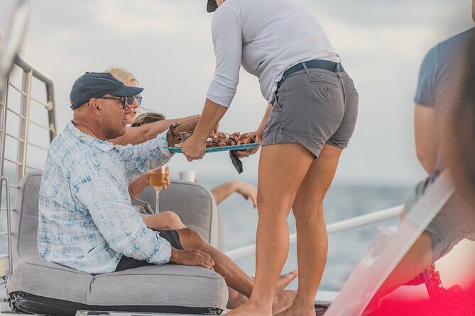 Days End Sunset Sail from the Westin at Frenchman's Reef - Crew Energy, Music, and the Barefoot/No-Shoes Setup
