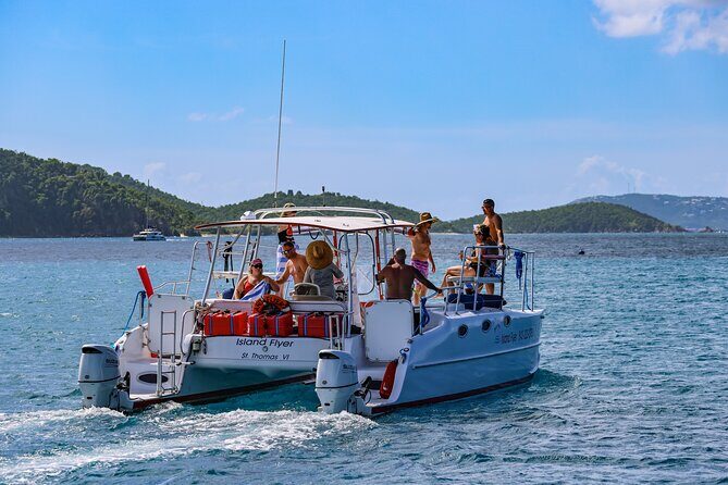 Full or Half Day Private Power Catamaran- USVI Beach and Snorkel - Price and the fuel note: where value really changes