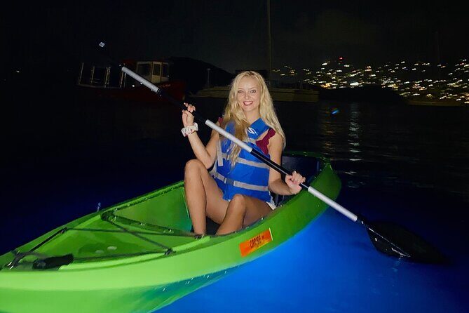 Glow Boats LED Night Kayak, Marriott Frenchman's Cove Dock, USVI - Why an LED night kayak feels different in St Thomas