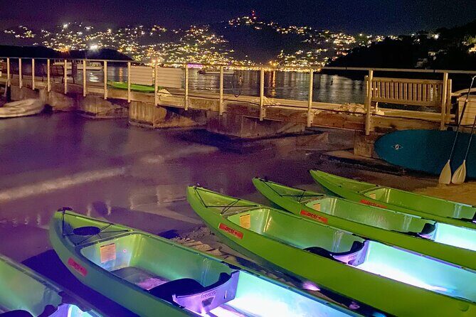 Glow Boats LED Night Kayak, Marriott Frenchman's Cove Dock, USVI - Seeing turtles, stingrays, and fish: how the LED glow helps