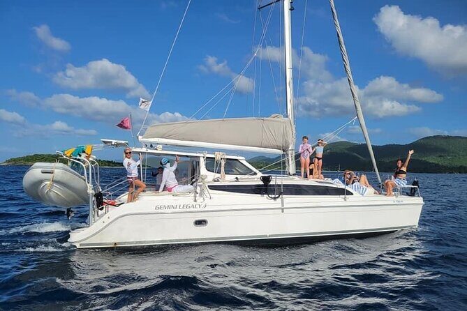 Private Full Day, Fun Day Aboard SY Mazu - Luxury Gemini Legacy Catamaran - Red Hook Start Time and the Cruz Bay Pickup Choice