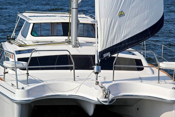 Private Full Day, Fun Day Aboard SY Mazu - Luxury Gemini Legacy Catamaran - Drinks, Bluetooth Music, and the Comfort Details That Matter